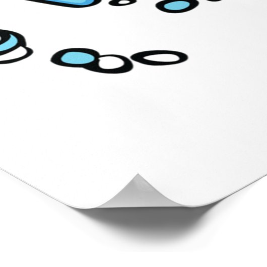 Poster Vague de natation (Coin)