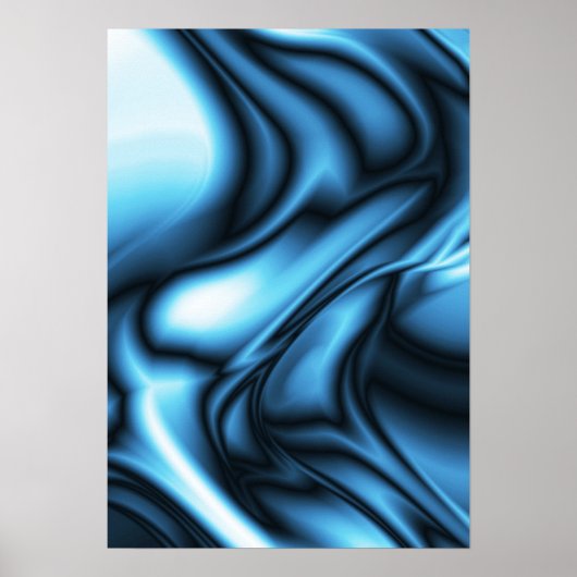 Poster Vague de soie bleue (Devant)