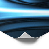 Poster Vague de soie bleue (Coin)