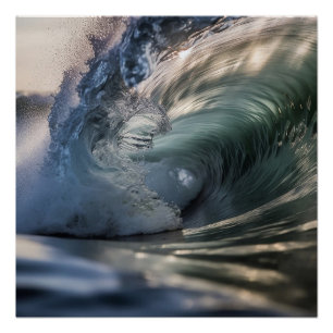 Poster Vague de surf océan