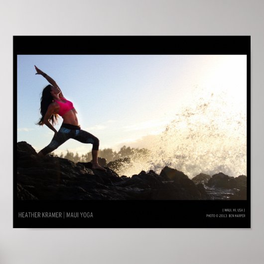 Poster Vague de yoga (Devant)