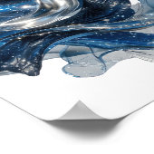 Poster Vague d'eau argentée accrocheuse (Coin)