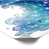 Poster Vague d'eau BLEU FROID (Coin)
