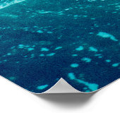 Poster Vague d'océan sur une plage de sable, vue arrière  (Coin)