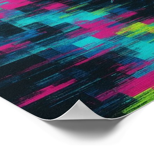 Poster Vague Dopamine vibrante dans le flux de fragments  (Coin)