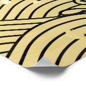 Poster Vague dorée, texture papier. (Coin)