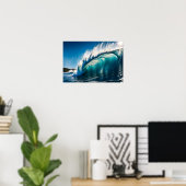 Poster Vague en mer (Bureau à domicile)