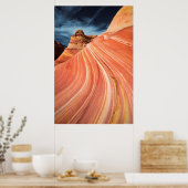 Poster vague, falaises vermillon, Arizona (Cuisine)