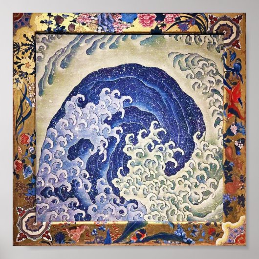 Poster Vague féminine, Hokusai (Devant)