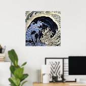 Poster Vague féminine Katsushika Hokusai 1845 (Bureau à domicile)