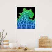 Poster Vague Fractale Nautique Artsy Beach House Wall (Cuisine)