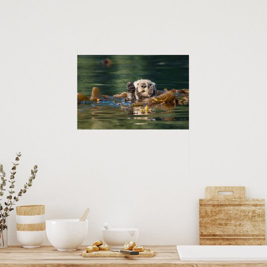 Poster Vague Louter de mer (Cuisine)