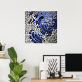 Poster Vague Masculine, Hokusai (Bureau à domicile)