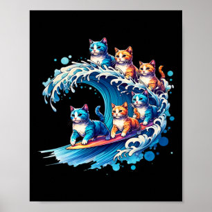 Poster Vague Mignonne De Chats Bleus Pour Kamala Funny 2