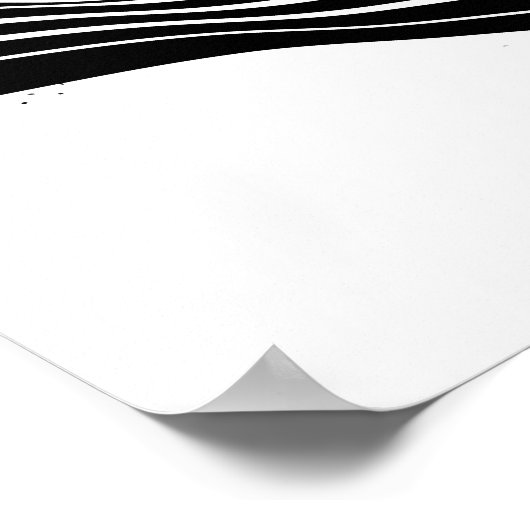 Poster Vague noire et blanche Abstraite (Coin)