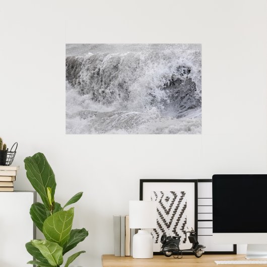 Poster Vague orageuse qui s'écrase (Bureau à domicile)