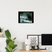 Poster Vague ouragan Hurricane Wave (Bureau à domicile)