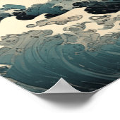 Poster Vague Sci-Fi - Style japonais Ukiyo-e Print (Coin)