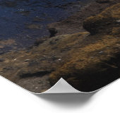 Poster Vague sur les rochers (Coin)