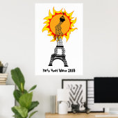 Poster Vague thermique de Paris 2019 (Bureau à domicile)