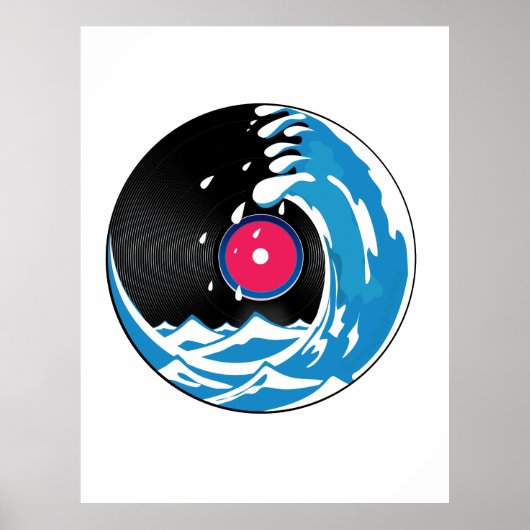 Poster Vague vinyle (Devant)