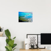 Poster Vagues à l'aquarelle (Bureau à domicile)