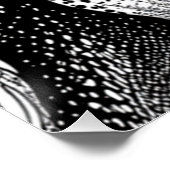 Poster Vagues à pointes noir et blanc (Coin)