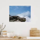 Poster Vagues à vent en mer (Cuisine)