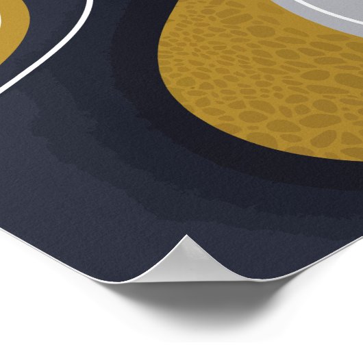 Poster Vagues Abstraites dans les tons neutres (Coin)