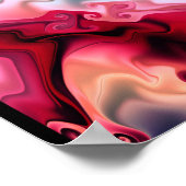 Poster Vagues Abstraites de couleur (Coin)