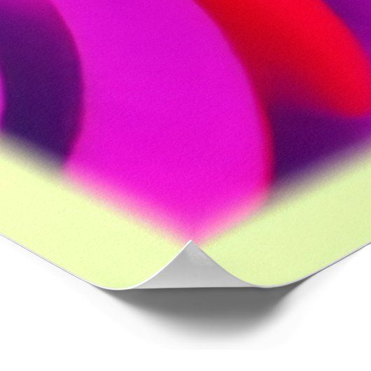 Poster Vagues Abstraites dynamiques en couleur dynamique (Coin)