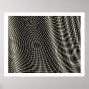Poster Vagues aléatoires 09 de moirage d'art op