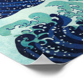 Poster Vagues bleues Hokusai (Coin)