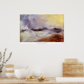 Poster Vagues brisant contre le vent par Joseph Turner (Cuisine)