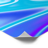 Poster Vagues célestes : Le marbre bleu blanc et violet (Coin)