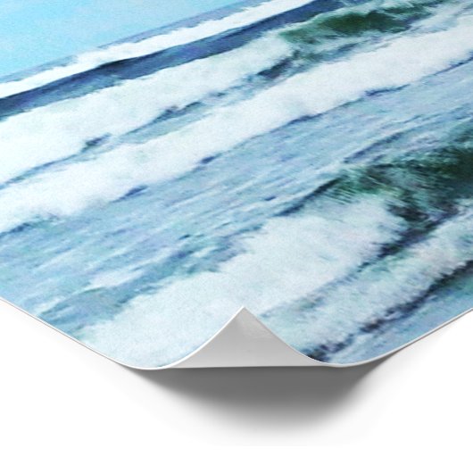 Poster Vagues côtières de l'Oregon (Coin)