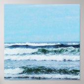 Poster Vagues côtières de l'Oregon (Devant)