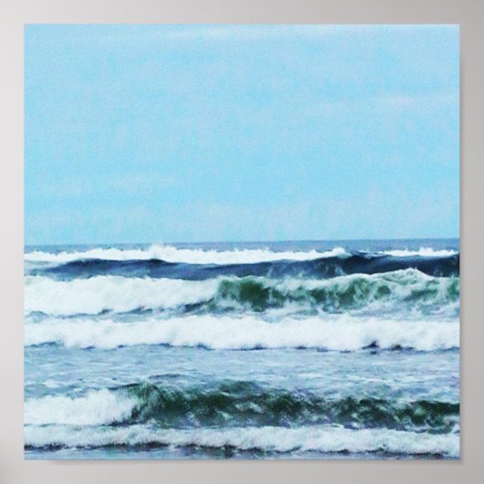 Poster Vagues côtières de l'Oregon (Devant)