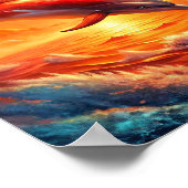 Poster "Vagues Crimson" (Coin)