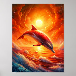 Poster "Vagues Crimson"