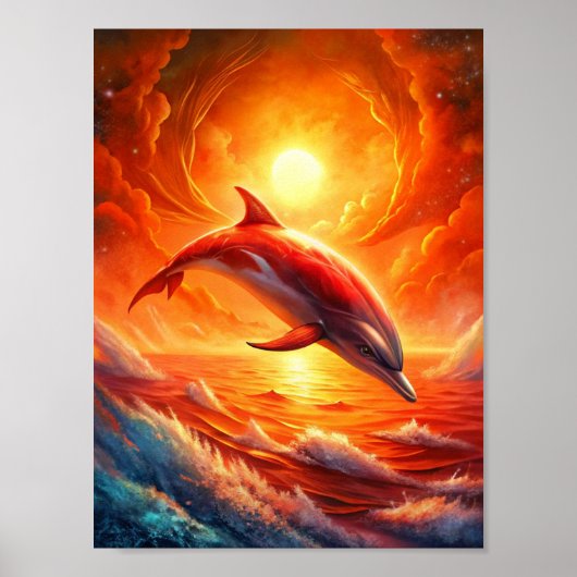 Poster "Vagues Crimson" (Devant)