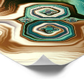 Poster Vagues d'agate sarcelle Motif abstrait (Coin)