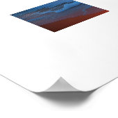Poster Vagues dans l'océan avec coucher de soleil (Coin)