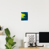 Poster Vagues de couleur liquide abstraites (Bureau à domicile)