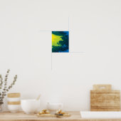Poster Vagues de couleur liquide abstraites (Cuisine)