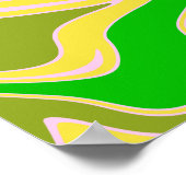 Poster Vagues de couleurs entrelacées avec des courbes do (Coin)