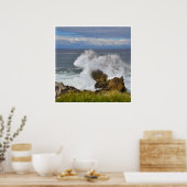 Poster Vagues de l'océan Atlantique | Art côtier robuste (Cuisine)