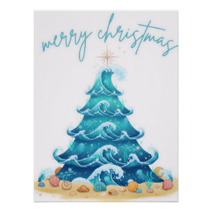 Poster vagues de noël
