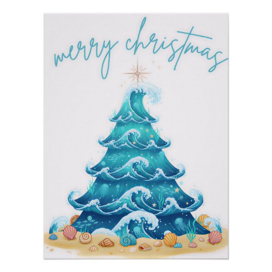 Poster vagues de noël (Devant)