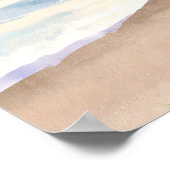Poster Vagues de Plage | Océan Côtiers Aquarelle (Coin)